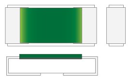 illustration of Wraparound Chip Resistors Both Mounting Pads Extended