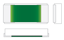 illustration of Quarter Wraparound Chip Resistors