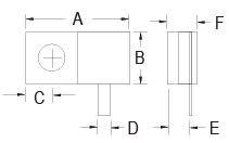 High Power Flange RF Termination Left