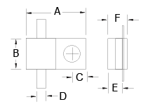 High Power RF Flanged Resistors 1 Hole